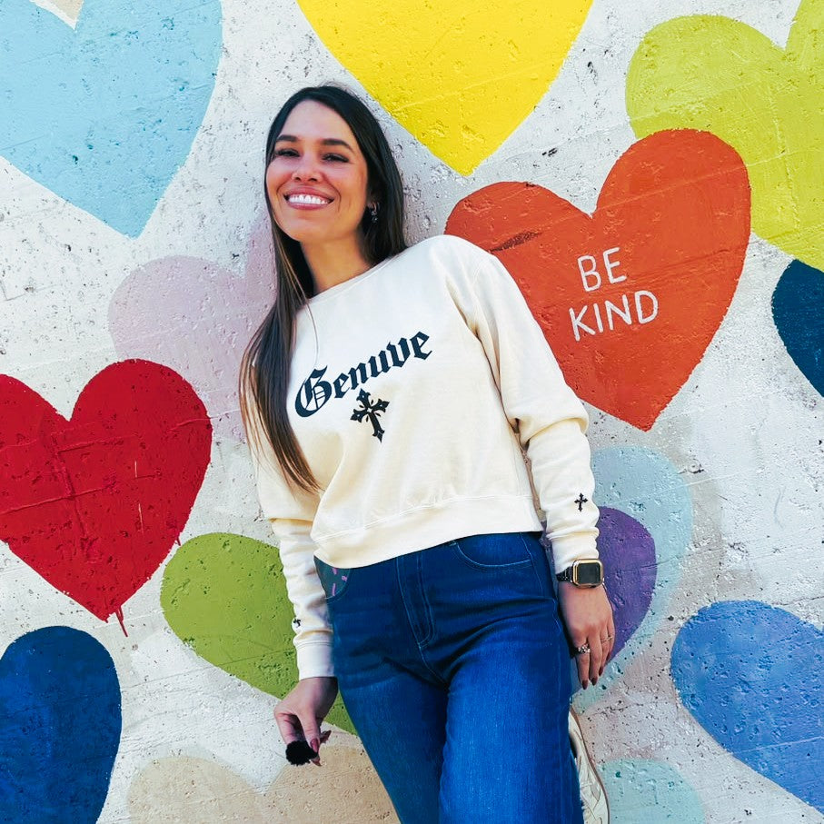 GENUVE Heritage — Suéter Crewneck para Mujer